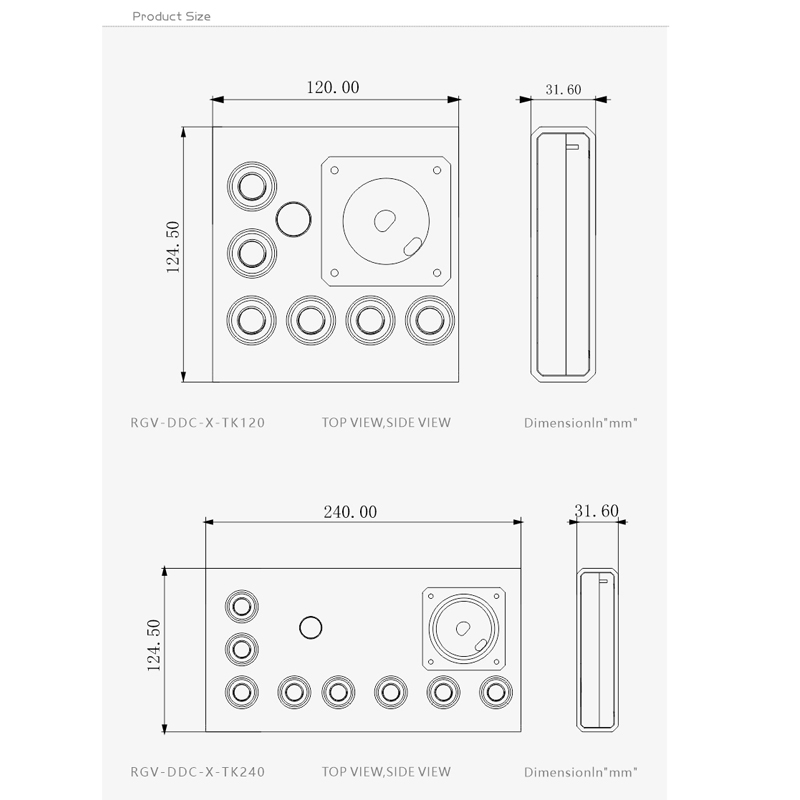 Bykski RGV-DDC-X-TK120/240 / A - đánh giá và giá Distro Plate Ddc Pump Combo