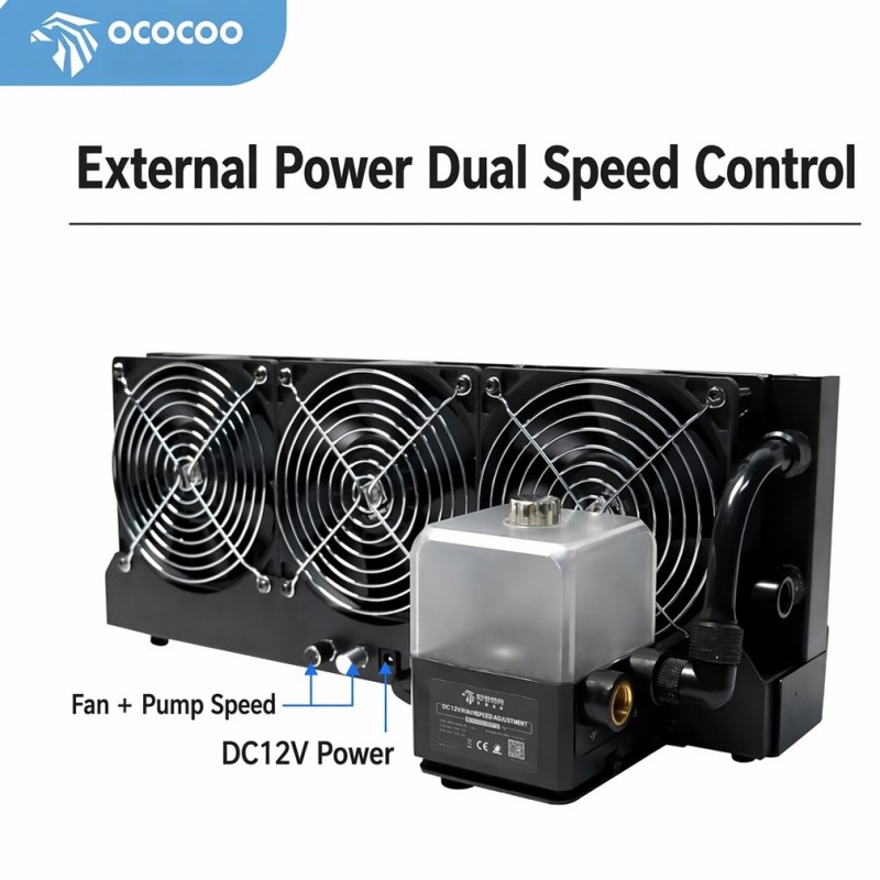OCOCOO External  Water Cooling - đánh giá và giá External Radiator Water Cooling Kit