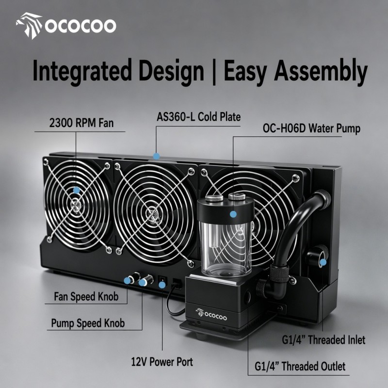 OCOCOO 360mm External Radiator - đánh giá và giá External Radiator Water Cooling Kit