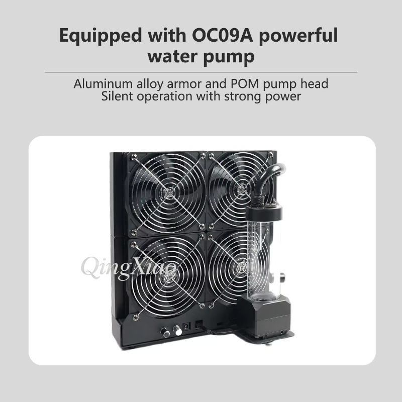 4 Fan Radiator Pump And Water  - đánh giá và giá External Radiator Water Cooling Kit